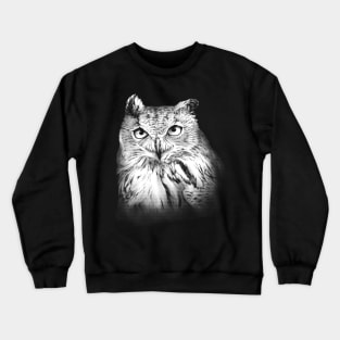 Eagle Owl Animal Portrait Crewneck Sweatshirt